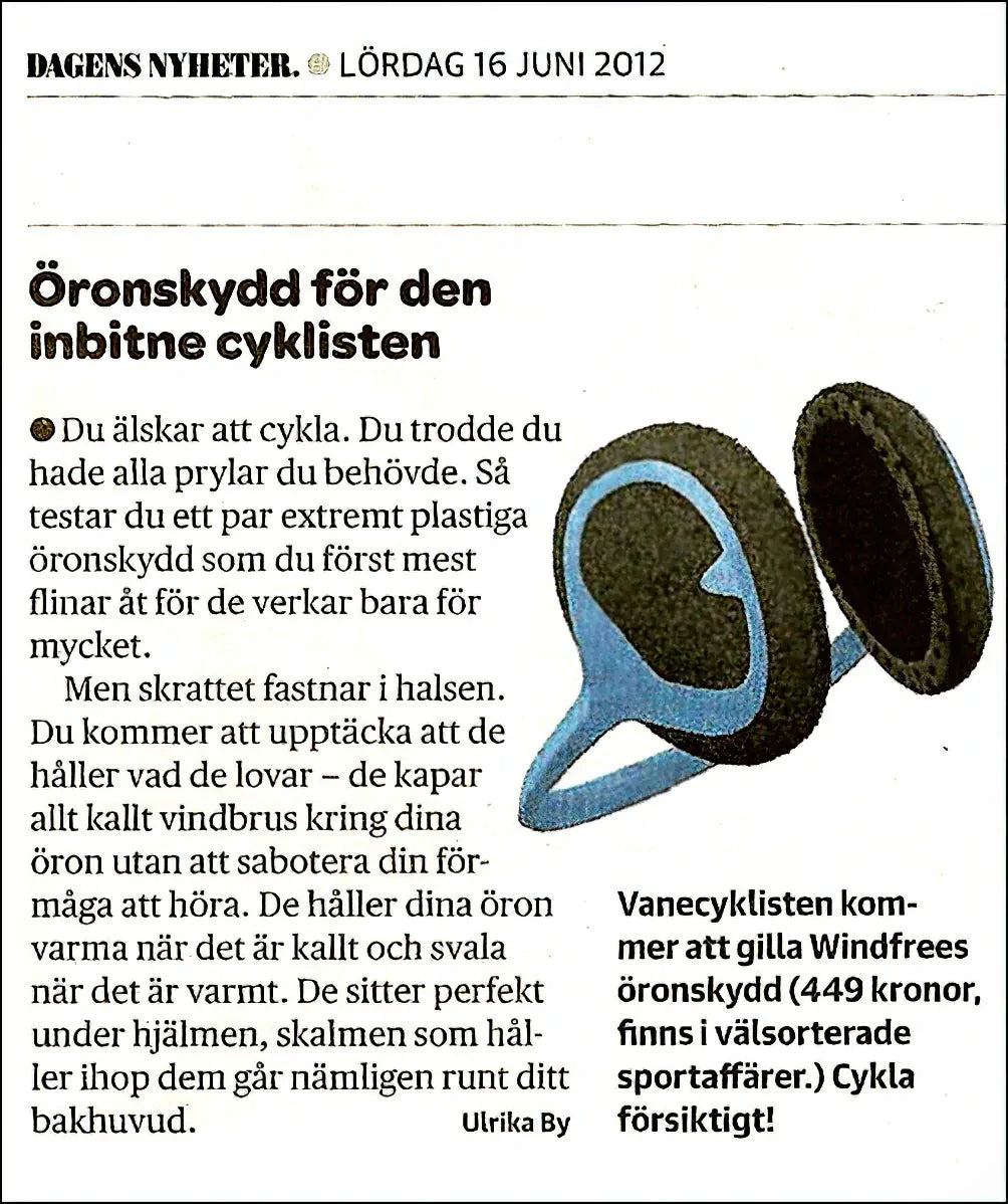 Dagens Nyheter - Öronskydd för den inbitne cyklisten